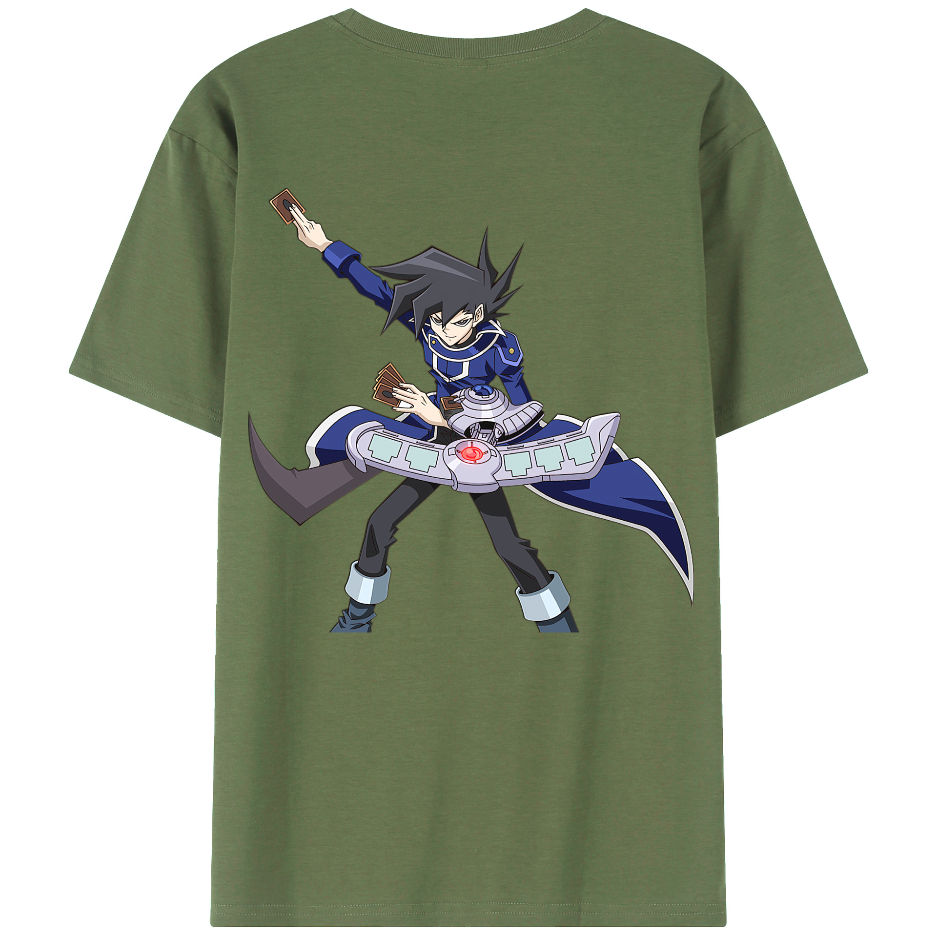 （画像用） 遊☆戯☆王 Yu-Gi-Oh! 綿100％ メンズ半袖Tシャツ（バックプリント） 通気性